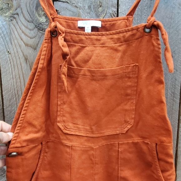 Patrons of Peace Rust/ Burnt Orange Short Overalls Women's Size XS EUC - Picture 5 of 7